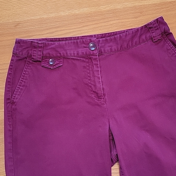 Christopher & Banks Stretch Slacks, size 10, Burgundy, 1st pic-true color - Picture 1 of 5